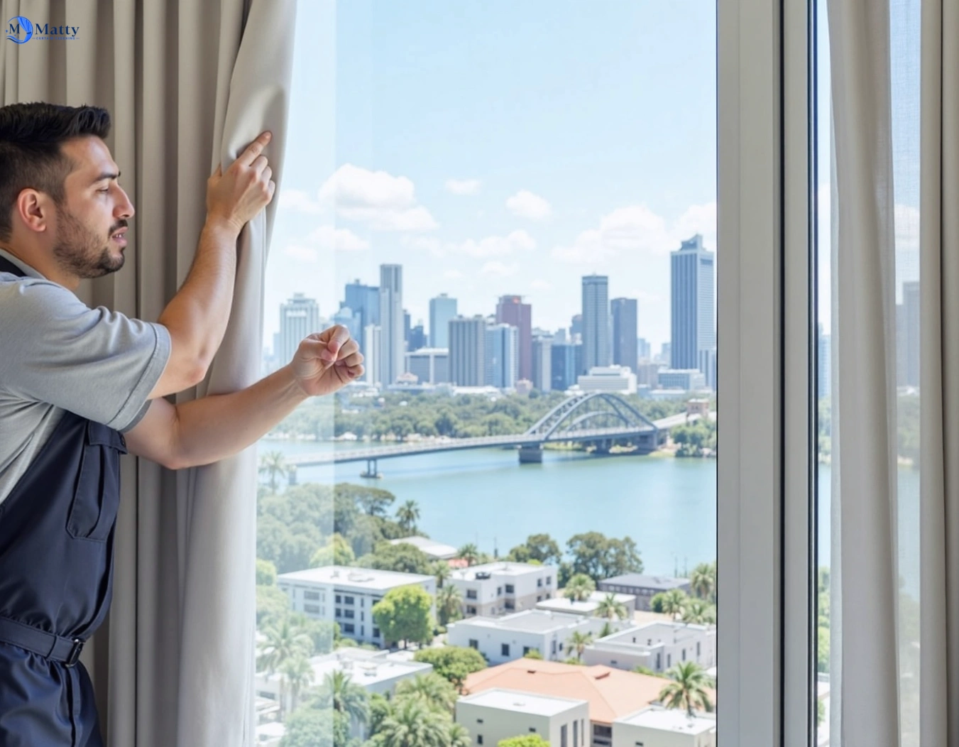 Professional curtain steam cleaning service woodstock-vic QLD by Matty Curtain Cleaning