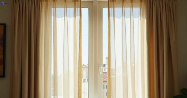 Dull dusty drapes in woodstock-vic before professional cleaning